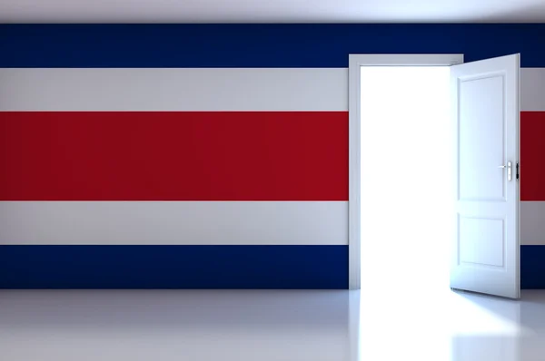 Флаг Коста-Рики на пустой комнате — стоковое фото