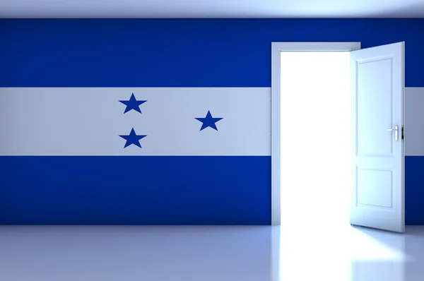 Flaga Hondurasu na pustym pokoju — Zdjęcie stockowe