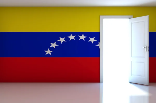 Venezuela flag on empty room — Stockfoto