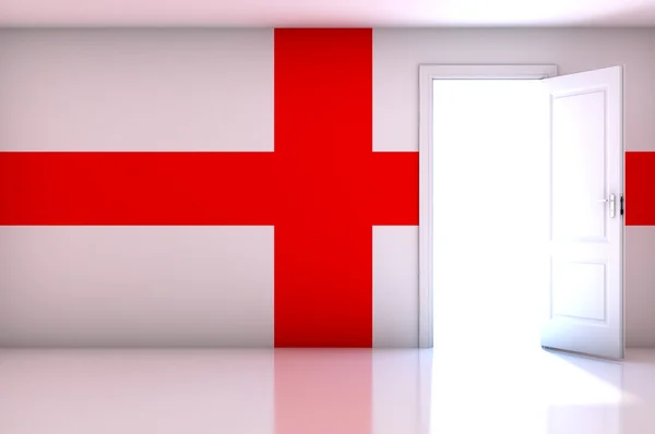 Flaga Anglii na pustym pokoju — Zdjęcie stockowe