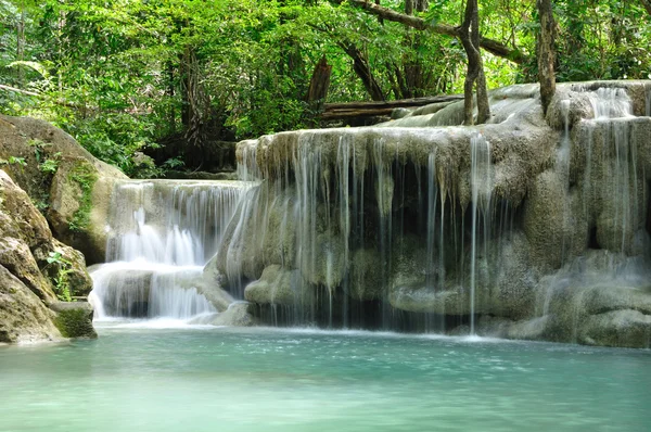 stock image Eravan Waterfall, Kanchanabury, Thailand