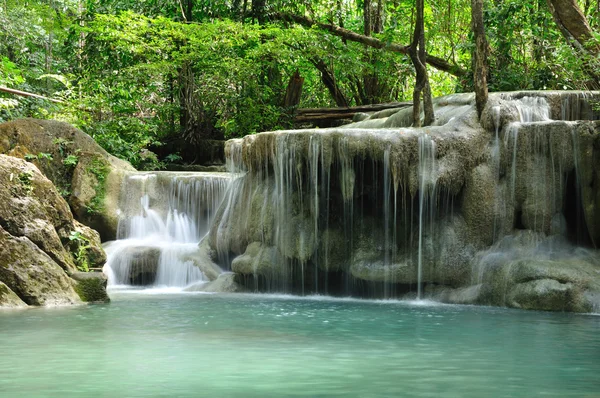 stock image Eravan Waterfall, Kanchanabury, Thailand