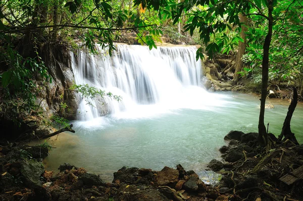 stock image Hui Mea Khamin Waterfall, Kanchanabury, Thailand