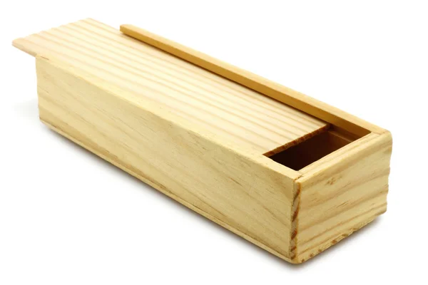 Відкрити дерев'яний ящик — стокове фото