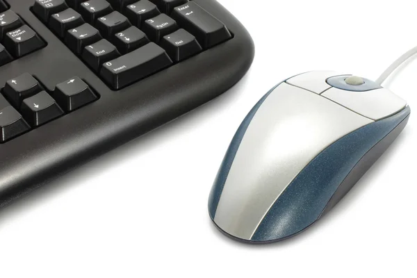 Teclado do computador com mouse — Fotografia de Stock