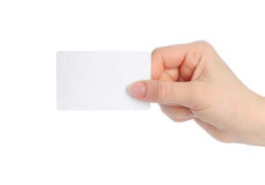 Hand holds charge card clipart