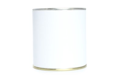 Food tin with white label clipart