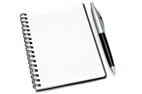 Σημειωματάριο με στυλό — Φωτογραφία Αρχείου