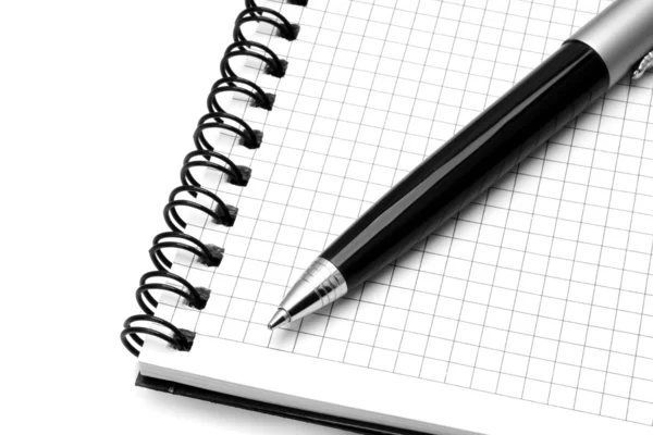 Notatnik z długopis — Zdjęcie stockowe