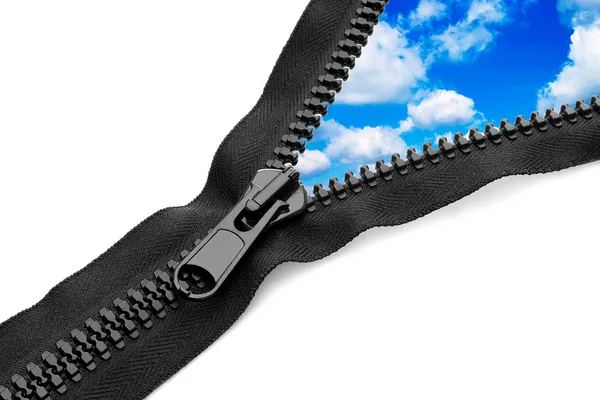 Zipper e céu azul — Fotografia de Stock