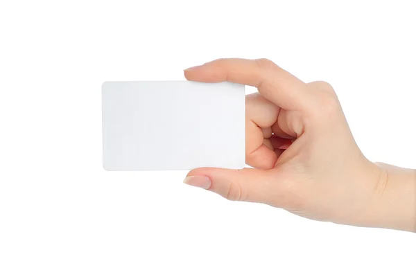 Ręka trzyma karty opłaty — Zdjęcie stockowe