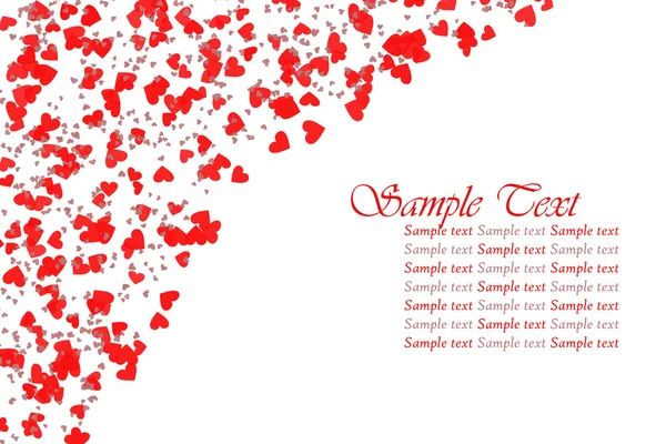 Red hearts confetti — Stock Photo, Image