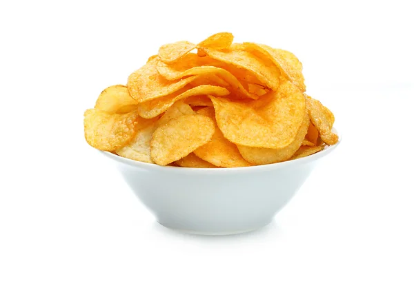 Potato chips kom — Stockfoto