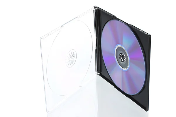 Caixa de CD aberta com disco — Fotografia de Stock