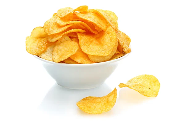 Potato chips bowl — Stock Photo, Image