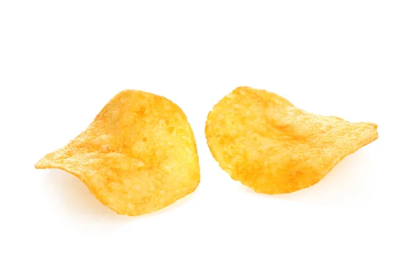 Две картофельные чипсы — стоковое фото