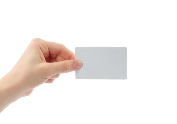 Χέρι κρατά χρέωσης της κάρτας — Φωτογραφία Αρχείου