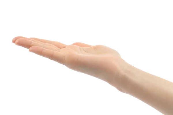 Open vrouw handAçık kadın eli — Stok fotoğraf