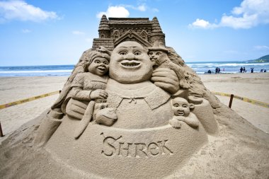 Shrek sand sculpture clipart