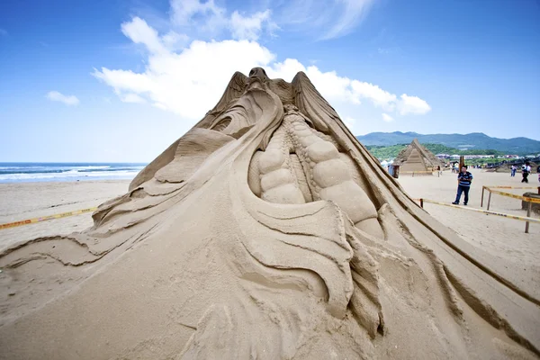 イーグル砂の彫刻 — ストック写真