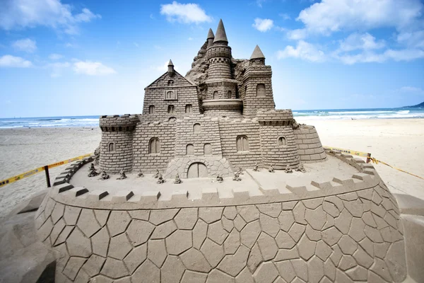 砂の城の彫刻 — ストック写真
