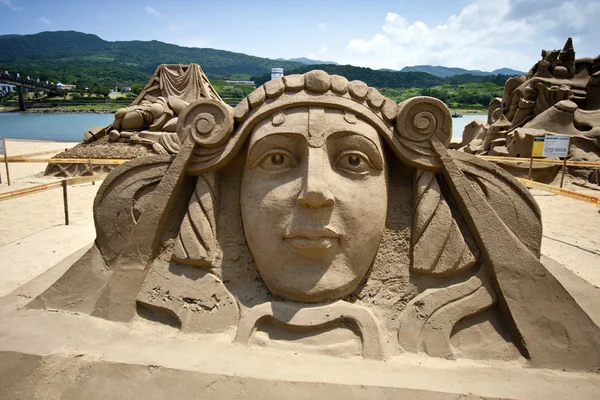 Βασίλισσα άμμο γλυπτική — Φωτογραφία Αρχείου