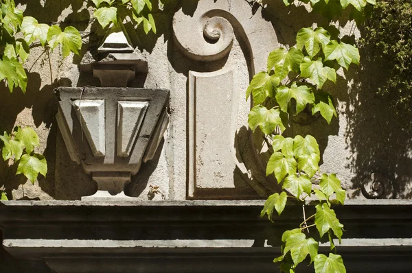 Antigua pared con ornamentos — Foto de Stock