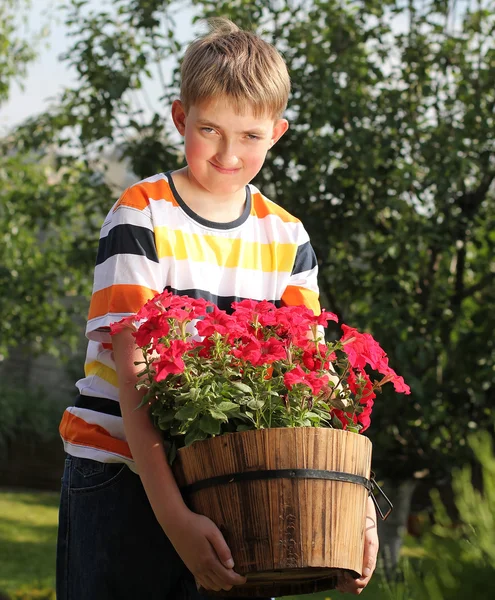 Ung trädgårdsmästare — Stockfoto