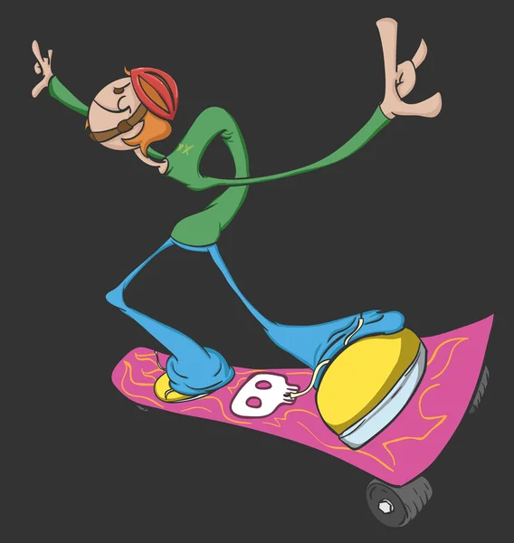 Парень-скейтер — стоковый вектор