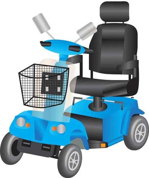 Scooter de movilidad azul — Vector de stock