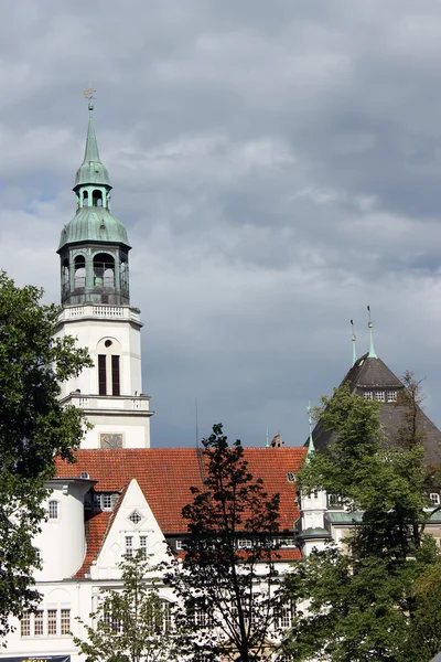 策勒镇教会的尖塔 — 图库照片