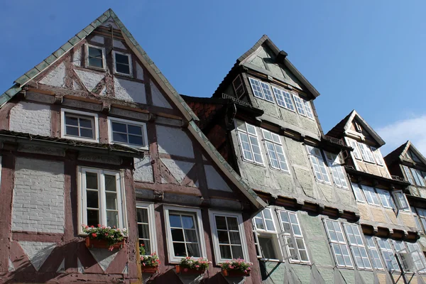 Половина деревянных зданий - Целле, Германия — стоковое фото