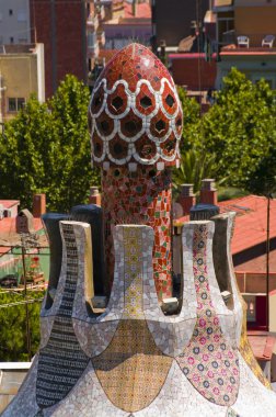 Guell park Barcelona gaudi ile çalışır, 2012