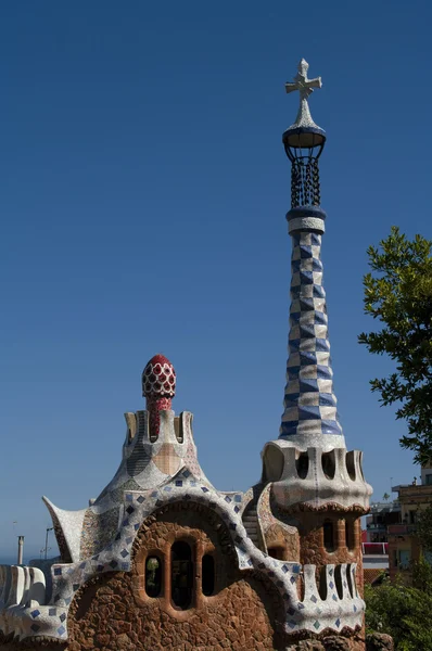 Guell park i barcelona, arkitekturen av gaudi, 2012 — Stockfoto