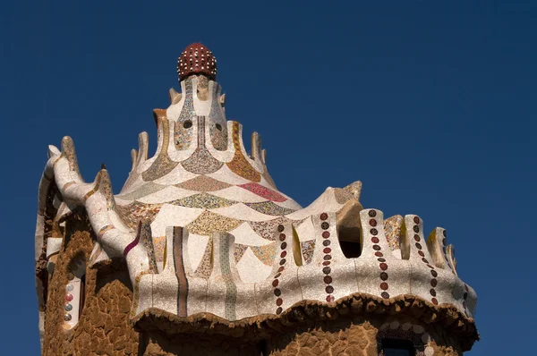 Guell park v Barceloně, Architektura Gaudího, léto 2012 — Stock fotografie