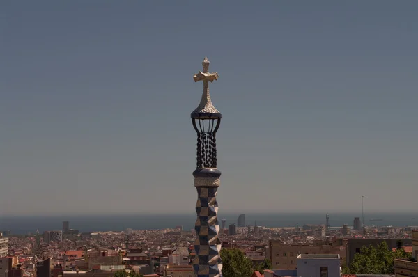 Guell park i barcelona, arkitekturen av gaudi, 2012 — Stockfoto