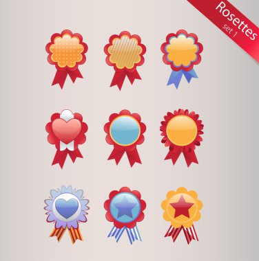 Rosettes set clipart