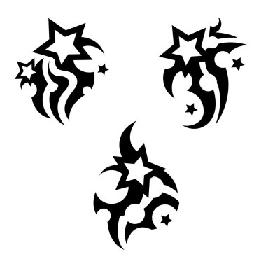 Tattoo with stars clipart