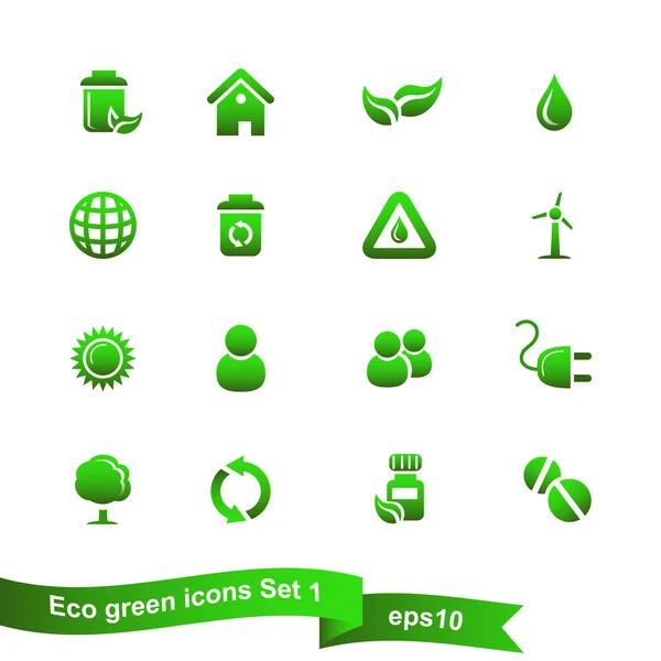 Příroda a životní prostředí sady ikon — Stockový vektor
