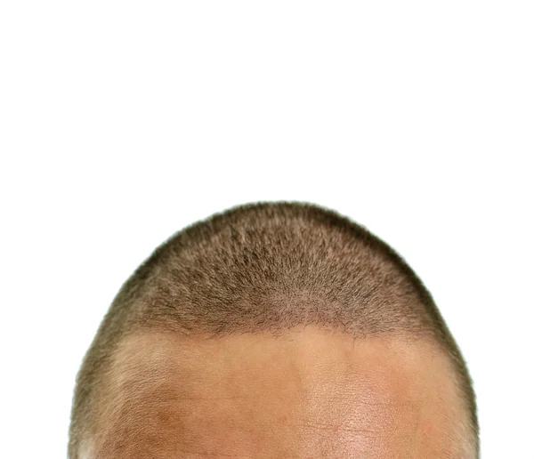 Close-up van mans hoofd. geïsoleerd op wit. — Stockfoto