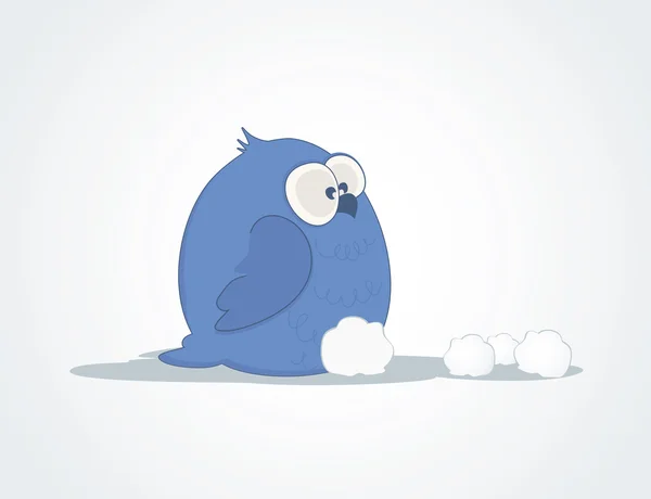 Ilustracja błękitnego ptaka — Wektor stockowy