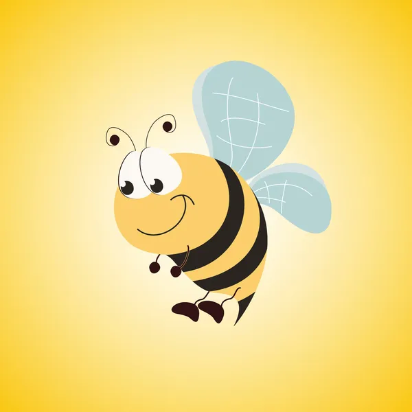 Linda abeja — Vector de stock