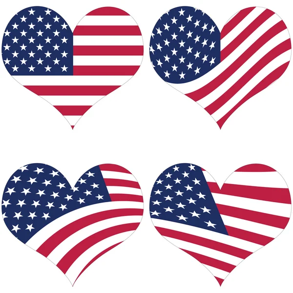 Amerikai zászló illusztráció — Stock Vector