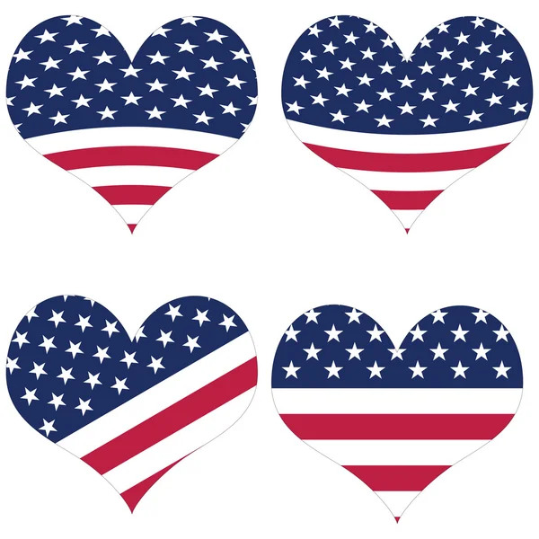 Bandera americana Ilustración — Vector de stock