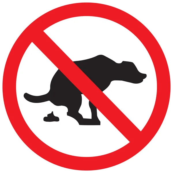 Stoppschild für Hund — Stockvektor