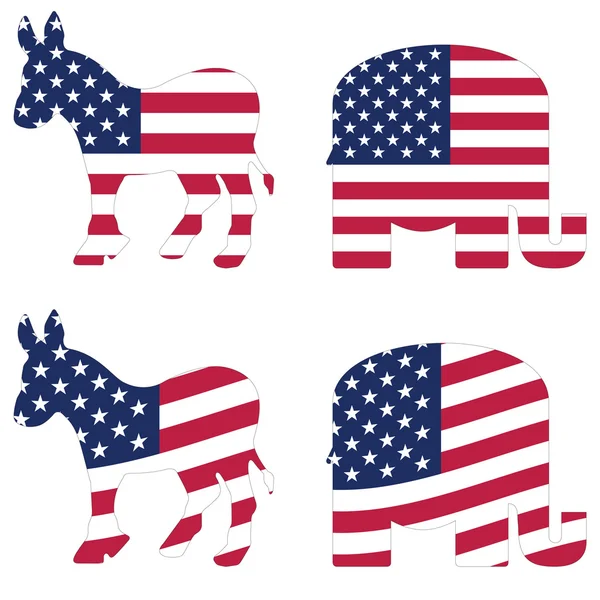 stock vector American political symbols