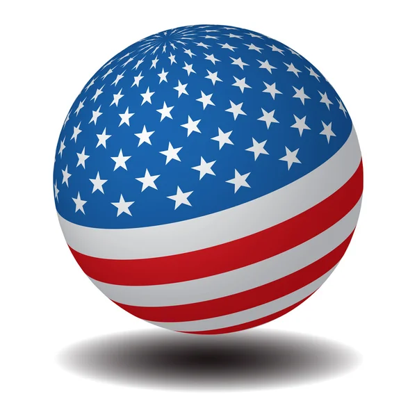 EUA bandeira esfera — Fotografia de Stock