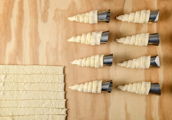 Fresh dough cones — Stock Photo, Image