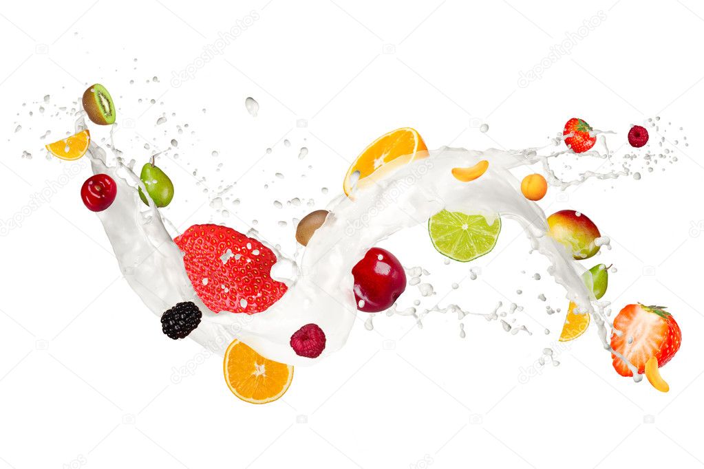 Fruit with milk