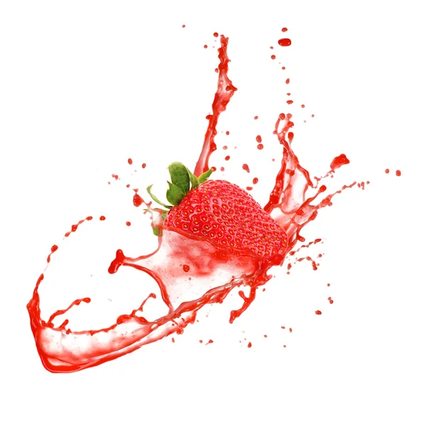 Strawberry splash — Stockfoto